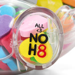 Kidrobot X Noh8 "All <3 Noh8" 8" Rainbow Clear Shell Dunny Filled With Hearts