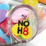 Kidrobot X Noh8 "All <3 Noh8" 8" Rainbow Clear Shell Dunny Filled With Hearts