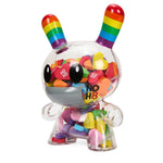 Kidrobot X Noh8 "All <3 Noh8" 8" Rainbow Clear Shell Dunny Filled With Hearts