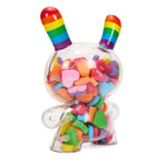 Kidrobot X Noh8 "All <3 Noh8" 8" Rainbow Clear Shell Dunny Filled With Hearts
