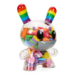 Kidrobot X Noh8 "All <3 Noh8" 8" Rainbow Clear Shell Dunny Filled With Hearts